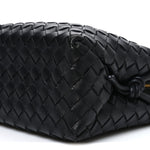 Nappa Intrecciato Medium Loop Camera Bag Black