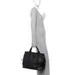 Piuma Lux Energy Monochrome Tonal GG Medium Tote Bag Black
