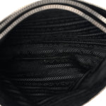 Re-Nylon Saffiano Re-Edition 2000 Double Zip Crossbody Bag Black
