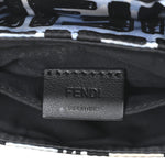X JOSHUA VIDES Nylon FF Cloudy Mini Belt Baguette Bag White Celeste Black