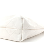 Shiny Calfskin Quilted Small Chanel  White
