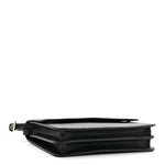 Saffiano Metal Flap Wallet With Strap Black