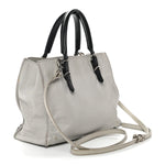Calfskin Papier Mini A4 Zip Around Tote Grey Black