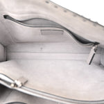 Grained Calfskin Medium Rockstud Double Handle Horizontal Tote Pastel Grey