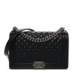 Caviar Quilted New Medium Boy Flap Black