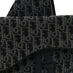 Oblique Mens Saddle Bag Black Blue