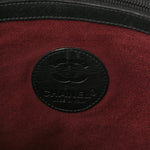 Coated Canvas Quilted Large Garment Travel Bag Black