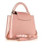 Metallic Taurillon Capucines BB Pearly Pink