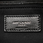 Crinkled Calfskin Matelasse Monogram Large Niki Chain Satchel Black