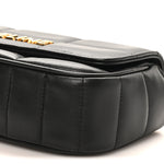 Goatskin Matelasse Mini Chain Shoulder Bag  Black