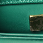Caviar Quilted Extra Mini Coco Handle Flap Green