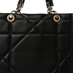 Calfskin Archicannage Large Essential Tote Black