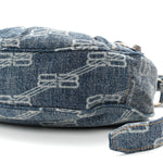 Denim BB Monogram Le Cagole Shoulder Bag XS Blue