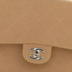 Jersey Quilted Medium Single Flap Beige
