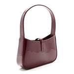 Patent Calfskin Le 5 A 7 Mini Hobo Red Grenat