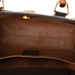 Monogram Jumbo GG Textured Dollar Calfskin Small Diana Tote Bag Camel Ebony New Acero