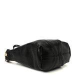Grained Calfskin Small Spin Tote Black