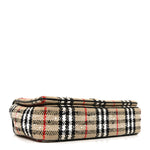 BURBERRY Calfskin Boucle Check Medium Lola Chain Bag Archive Beige