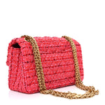 Tweed Quilted Mini 2.55 Reissue Flap Red Ecru Black
