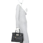 Epsom Birkin 30 Black