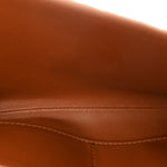 Suede Intrecciato Long Andiamo Top Handle Clutch  Amber