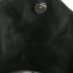 Lambskin Quilted Medium Loulou Puffer Monogram Chain Satchel Black