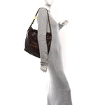 Shiny Calfskin Quilted Small Chanel 22 Dark Brown
