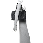 Caviar Quilted Grand Shopping Tote GST Black