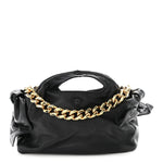 Nappa Medusa Chain Shoulder Bag Black