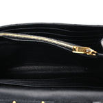 Grain De Poudre Matelasse Chevron Monogram Chain Wallet Black