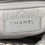 Metallic Calfskin Quilted Chanel 22 Silver