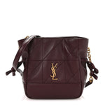 Lambskin Matelasse Monogram Mini Jamie Shoulder Pouch Bag Rouge Cabernet