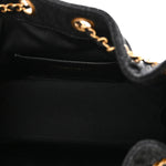 Washed Denim Quilted Mini Chanel 25 Handbag Black