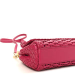 Calfskin Woven Mini Sicily Satchel Ibiscus