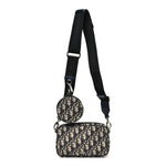 Oblique Calfskin Small Kids' Multifunctional Bag Beige Black