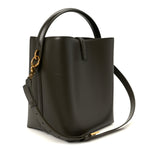 Shiny Calfskin Le 37 Bucket Bag Deep Musk