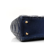 Metallic Lambskin Cannage Small My ABCDior Lady Dior Blue