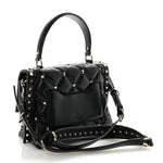 Lambskin VLTN Print Candystud Top Handle Bag Black