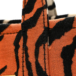 Cotton Canvas Zebra Tiger Print Mini The Traveler Tote Bag