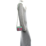 Caviar Quilted Filigree Vanity Clutch With Chain Pink Light Blue Green