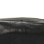 Shiny Grained Calfskin Macrocannage Medium D-Journey Bag Black