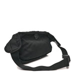 Nylon Retro Patch Convertible Belt Bag Black