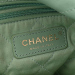 Shiny Calfskin Quilted Small Chanel 22 Light Green