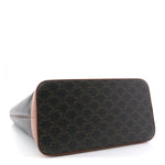 Triomphe Canvas Calfskin Medium Cabas Bag Tan