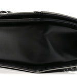 Jersey Embroidered Medium Boy Flap Black Silver