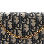 Oblique Saddle Chain Pouch Blue