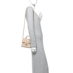 Lambskin Quilted Small Flap Top Handle Bag Beige