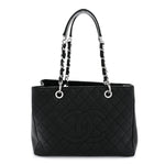 Caviar Quilted Grand Shopping Tote GST Black