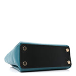 Calfskin Serpenti Viper Top Handle Bag Blue Black