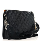 Lambskin Embossed Monogram Coussin MM Black